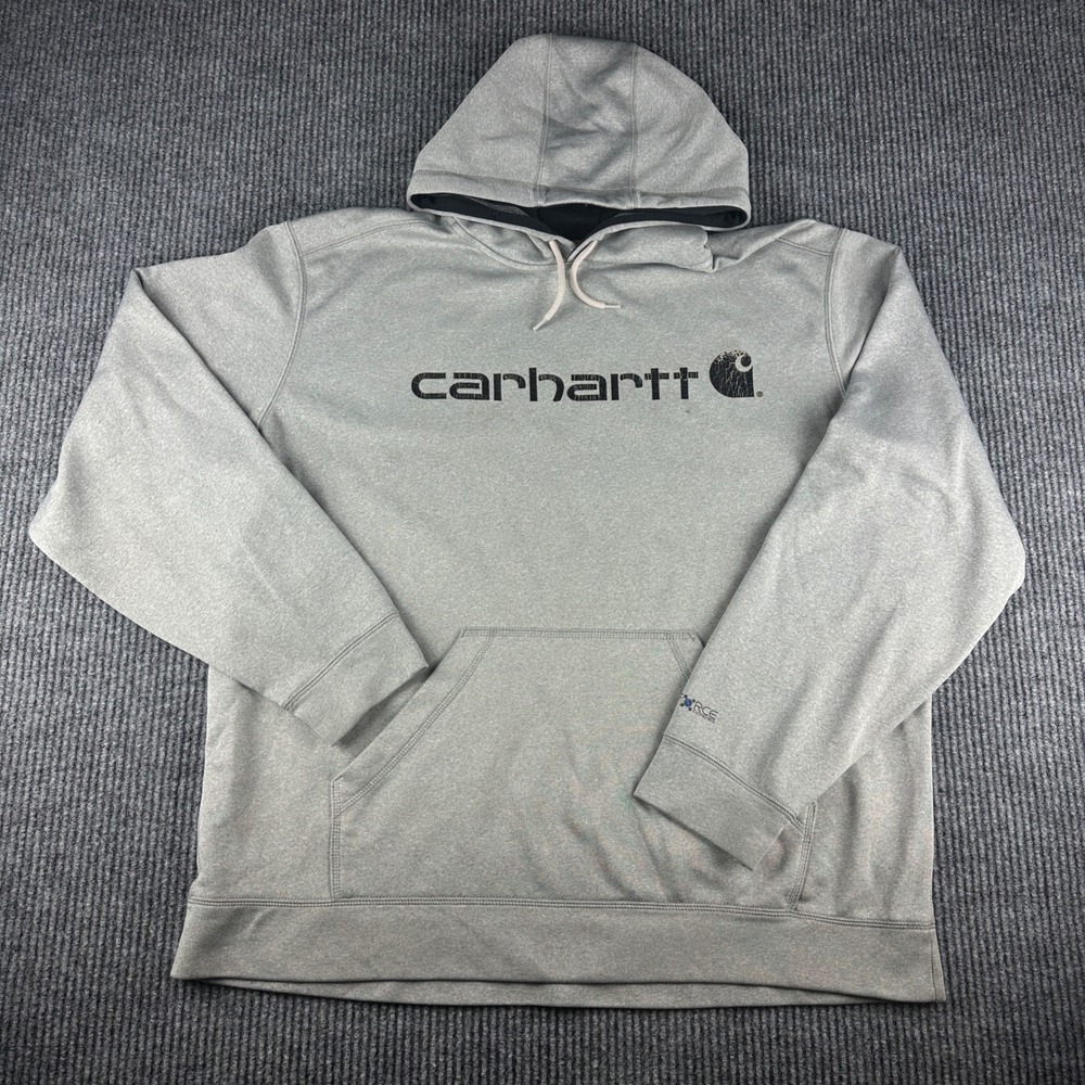 Carhartt Force Extremes Hoodie Mens XL Gray Relaxed Fit Graphic Sweatshirt 2073